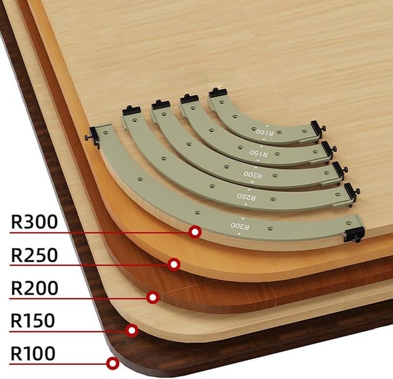 R300 Woodworking Round Corner Radius Template Router Jig Professional Tool for Cabinet Furniture - Image 3